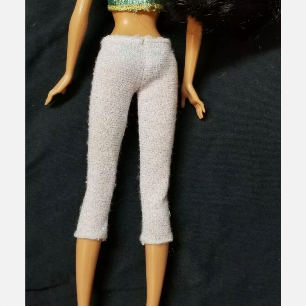 Barbie Doll Clothes blue shiny dress with shiny capris - Picture 6 of 8